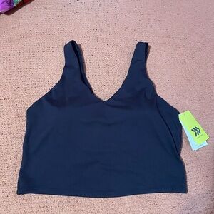 all in motion Black Crop Tank Top